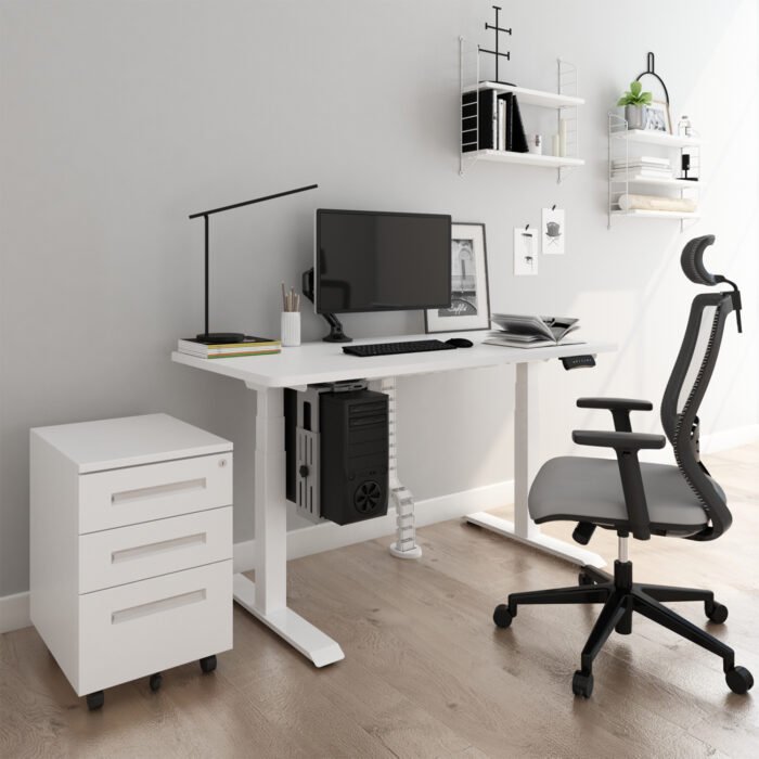 Modular height-adjustable office desk